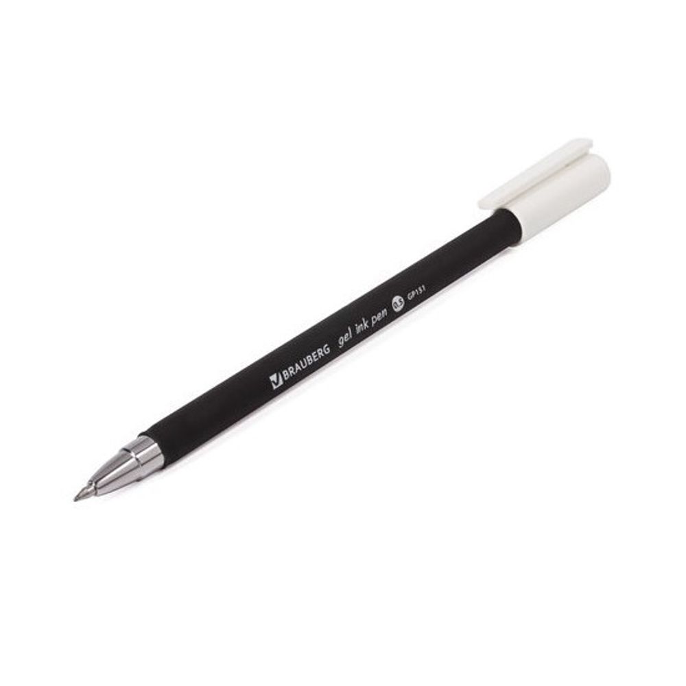 Ручка гелевая Brauberg Matt Gel, черная, 0.5мм, soft-touch корпус