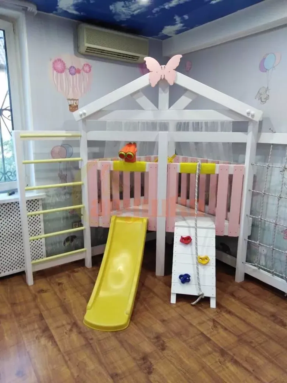 Угловой игровой комплекс "Baby - 9" (розовый)