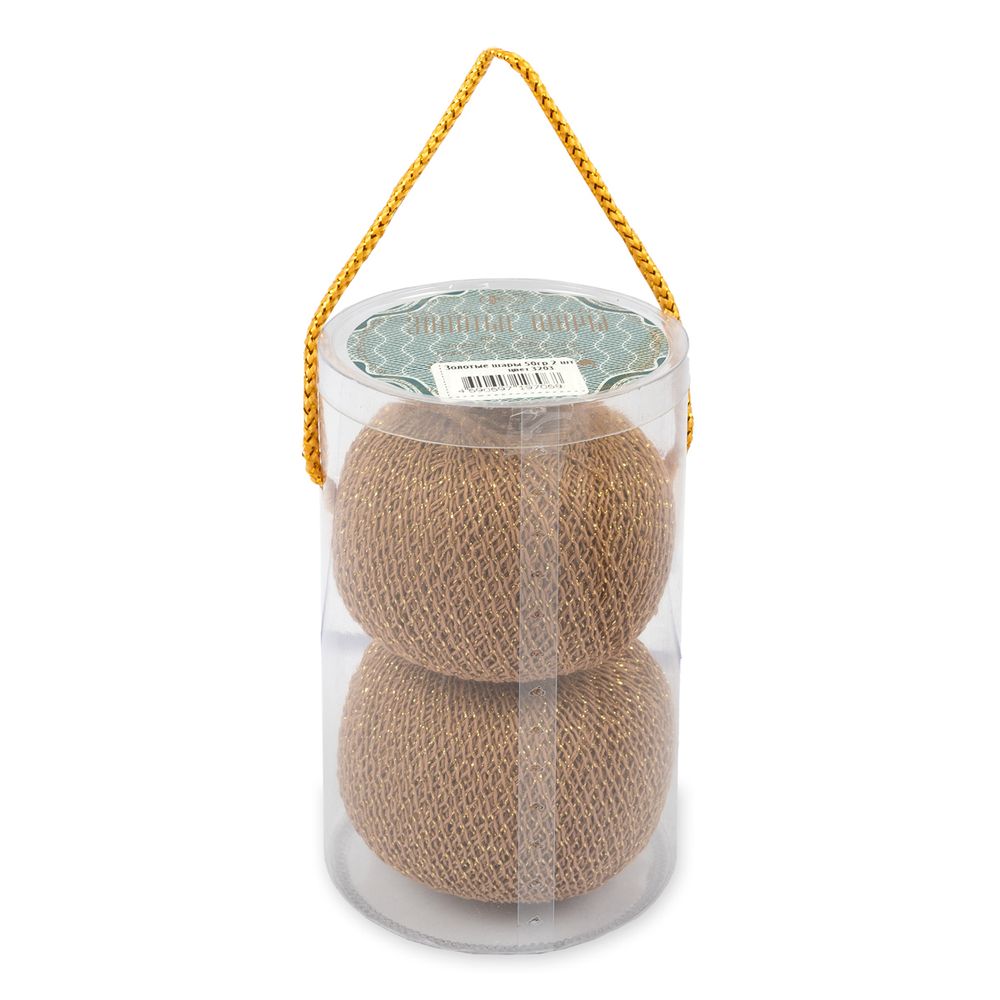Пряжа ПНК им.Кирова Золотые шары, 2х50 г, 390 м, №3203 коричневый
