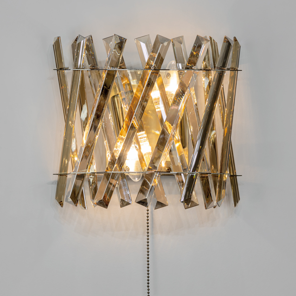 Citilux Ингвар CL334423 Бра хрустальное с выключателем Бронза