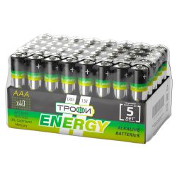 Батарейки Трофи LR03-40 bulk ENERGY Alkaline | Батарейки Щелочные (Алкалиновые)