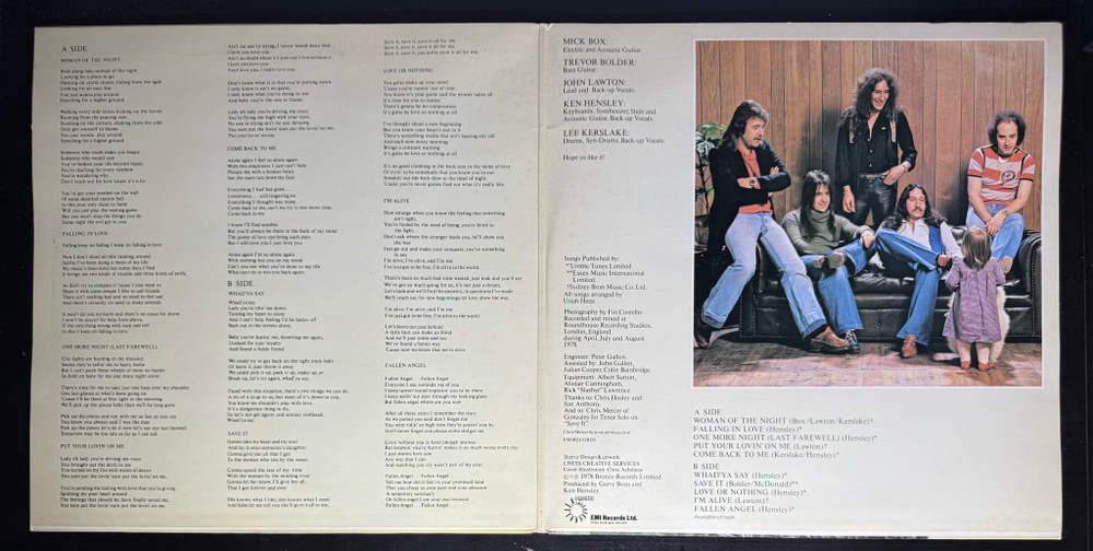 Uriah Heep - Fallen Angel (Норвегия 1978г.)