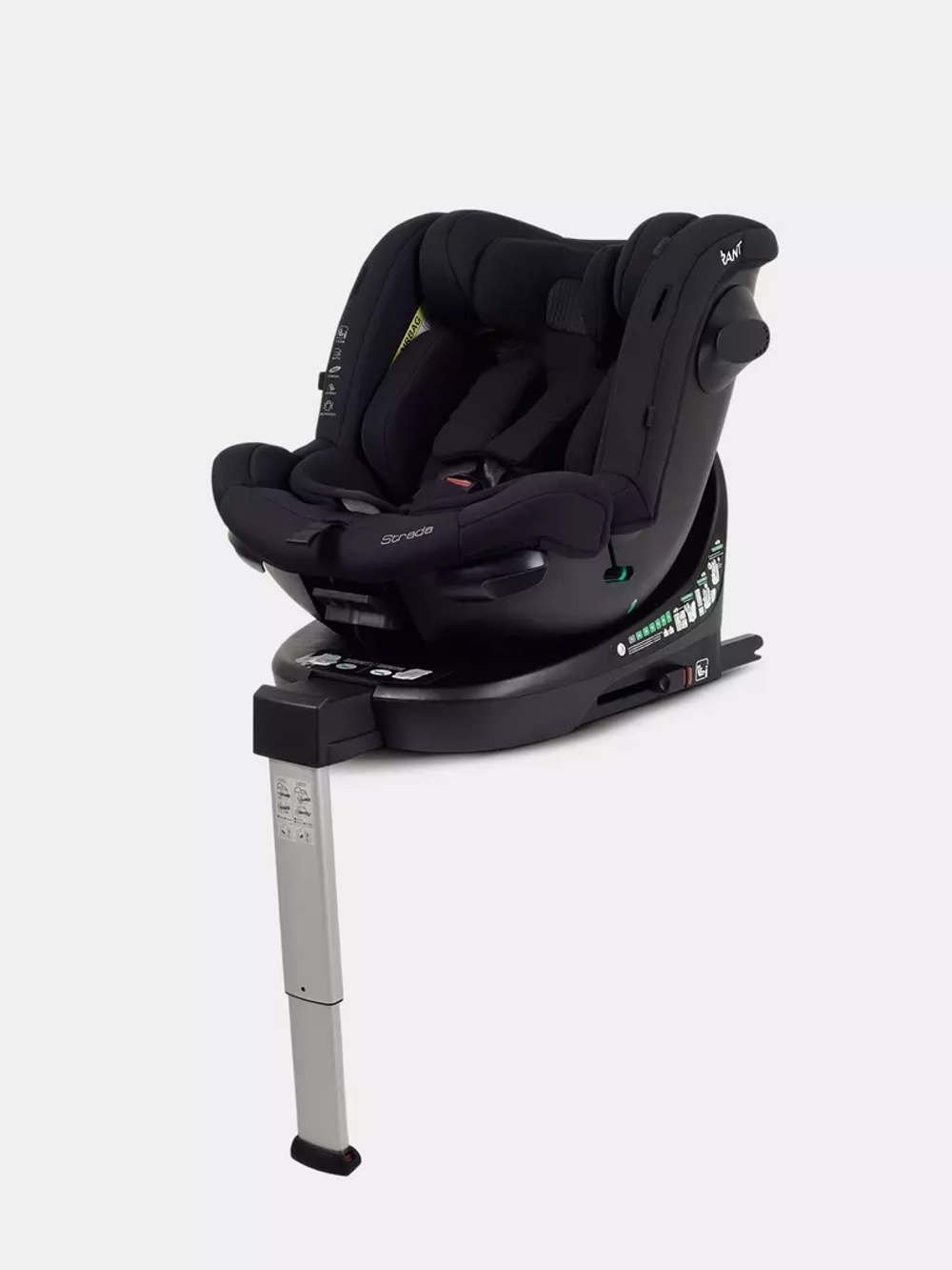Автокресло RANT AY9591 Pro Страда (Strada) isofix Черный (Black) (40-150см)
