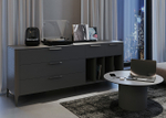 Тумба Type oak 5 ящиков 4 полки ширина 200 см (темно-серый)