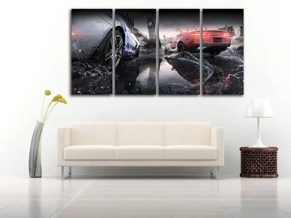 Модульная картина "World of speed"