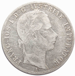 1 флорин 1860 год, Австрия. VF+