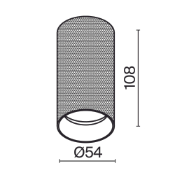 Потолочный светильник Technical C080CL-01-GU10-W