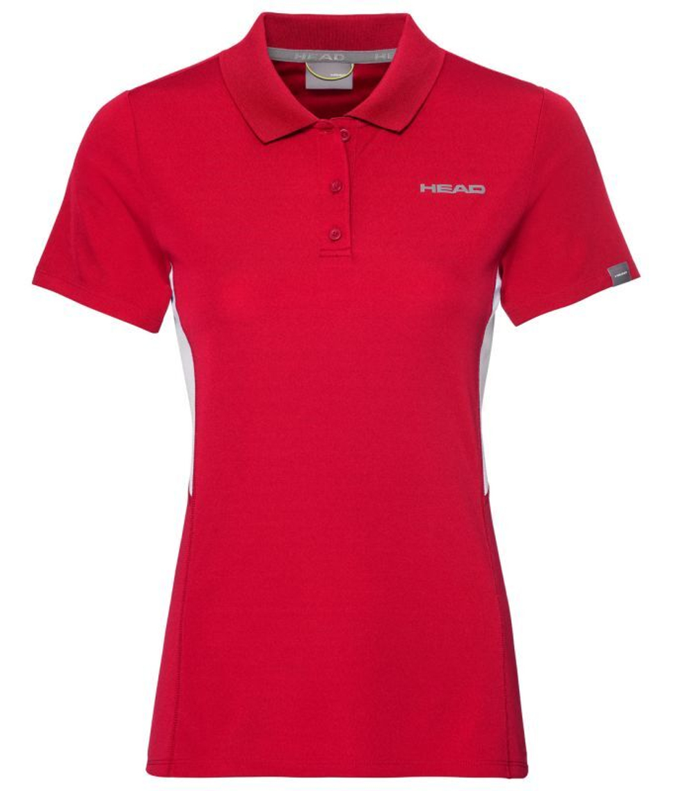 Футболка для девочки теннисная Head Club Tech Polo Shirt - red