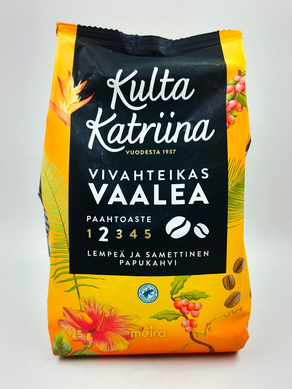 Кофейные зерна Kulta Katriina cветлой обжарки блонд, 425 г, срок 12.2027 (Финляндия)