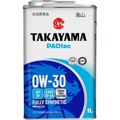 Масло моторное Takayama PAOtec 0W-30 GF-6A SP 1л (металл) Takayama 6056066