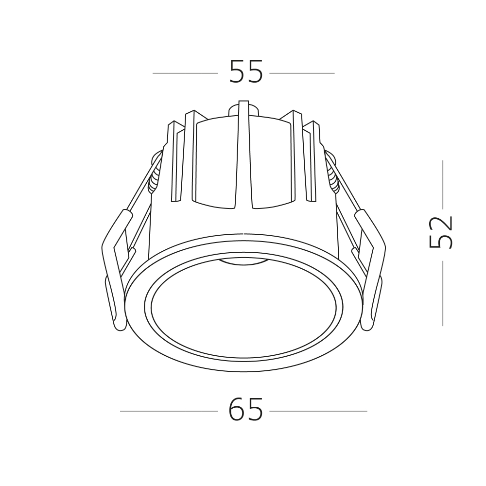 ST757.548.10R Св-к встр. Белый LED 1*10W 4000K 700Lm Ra >90 60° IP20 D65xH52 85-265V