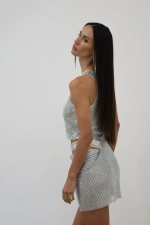 Стразовая юбка Glass Mini Skirt