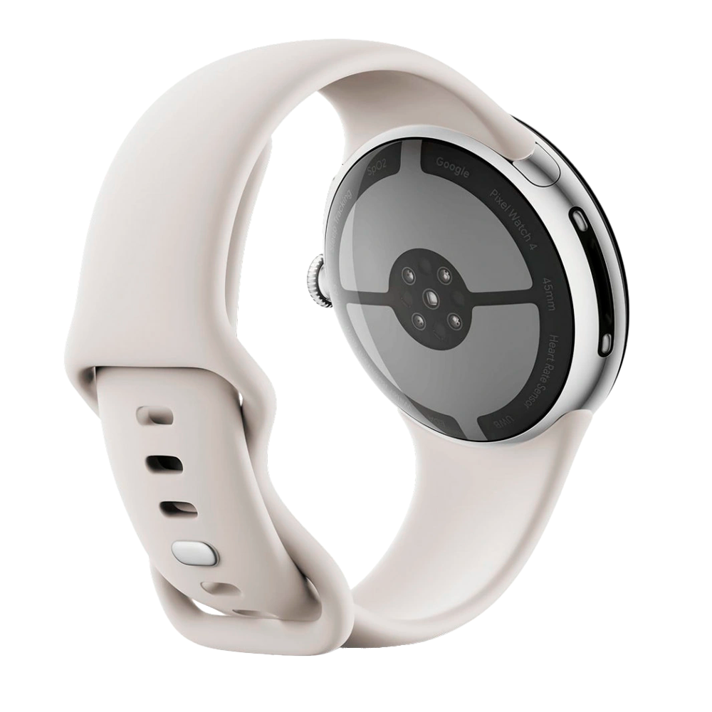 Умные часы Google Pixel Watch 4 Wi-Fi, 45mm, Polished Silver/Porcelain (Серебряный/Фарфоровый)
