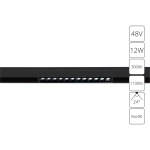 Магнитный трековый светильник Arte Lamp LINEA A4674PL-1BK, 1хLED