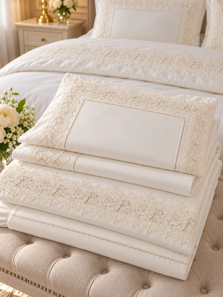 Gelin Home КПБ 6 пр. PRENSES кремовый цвет пододеяльник 200*220, простынь 240*260, наволочки 50*70 2шт, декоративные наволочки 50*70 2шт GLNN574 — фото 10