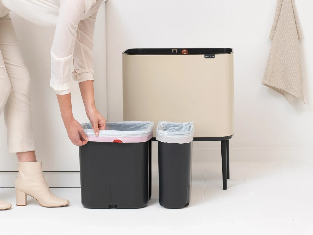 Brabantia Контейнер для мусора Bo Touch 11+23 л бежевый EAN 8710755201585