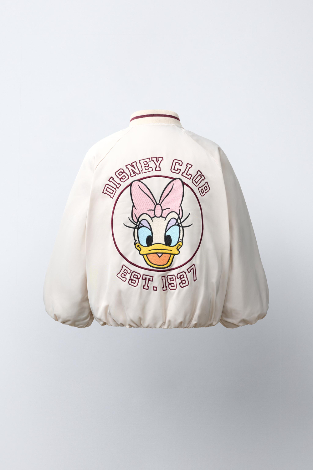 ZARA БОМБЕР С ВЫШИВКОЙ DAISY © DISNEY, ЭКРЮ