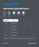 Перчатки для фитнеса WG-101, мятный