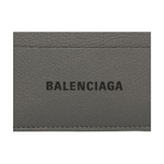 Balenciaga Cash Cow Leather Card Holder Unisex Dark Gray