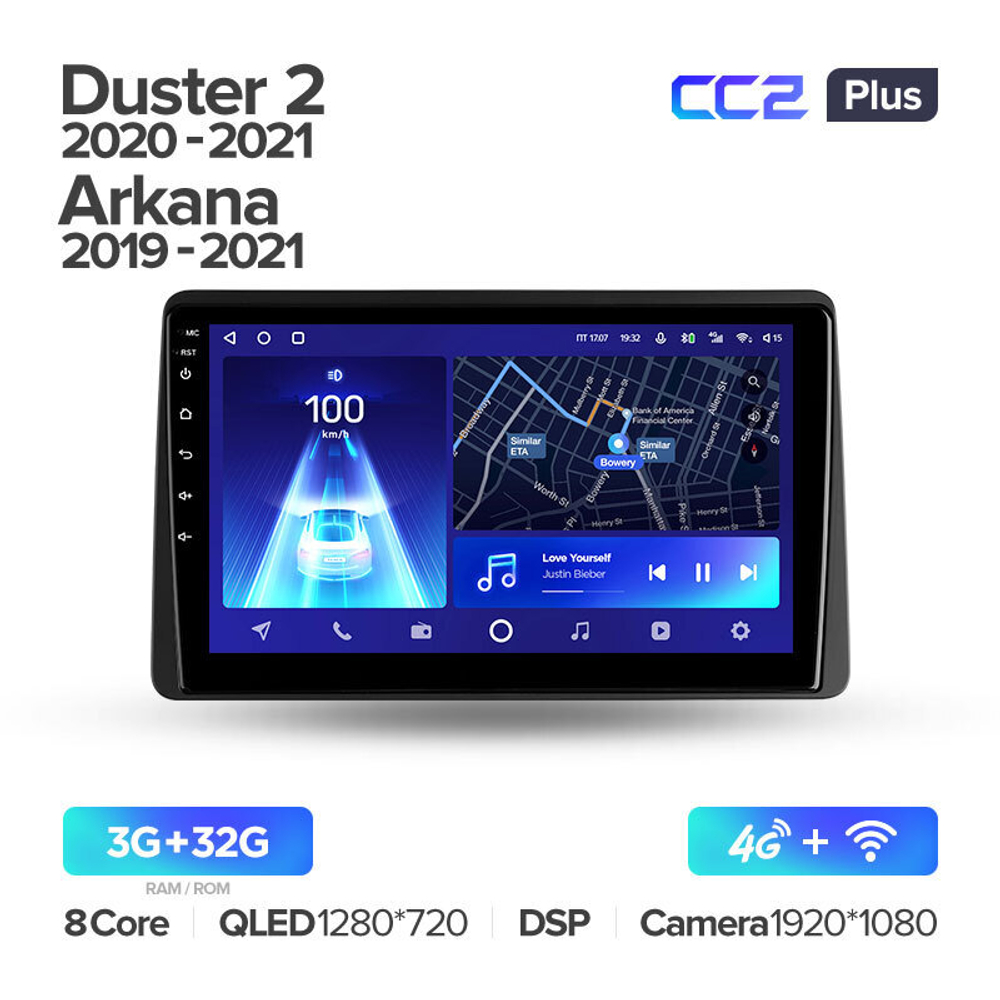 Teyes CC2 Plus 10.2" для Renault Duster, Arkana 2020-2021