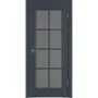 Межкомнатная дверь пэт Витон 01R navy со стеклом