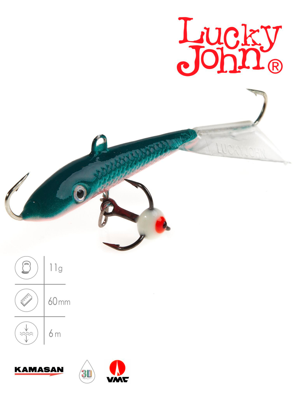 Балансир Lucky John FIN 4 с тр. 60мм/54 блистер