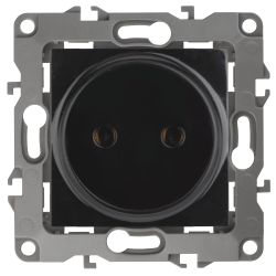 Розетка ЭРА Серия 12 12-2105-06 2P16A-250В IP20 чёрный | Эра 12