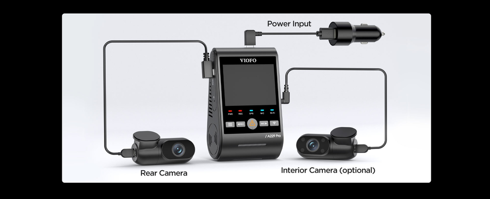VIOFO A229 PRO 2CH с GPS, WIFI и двумя камерами