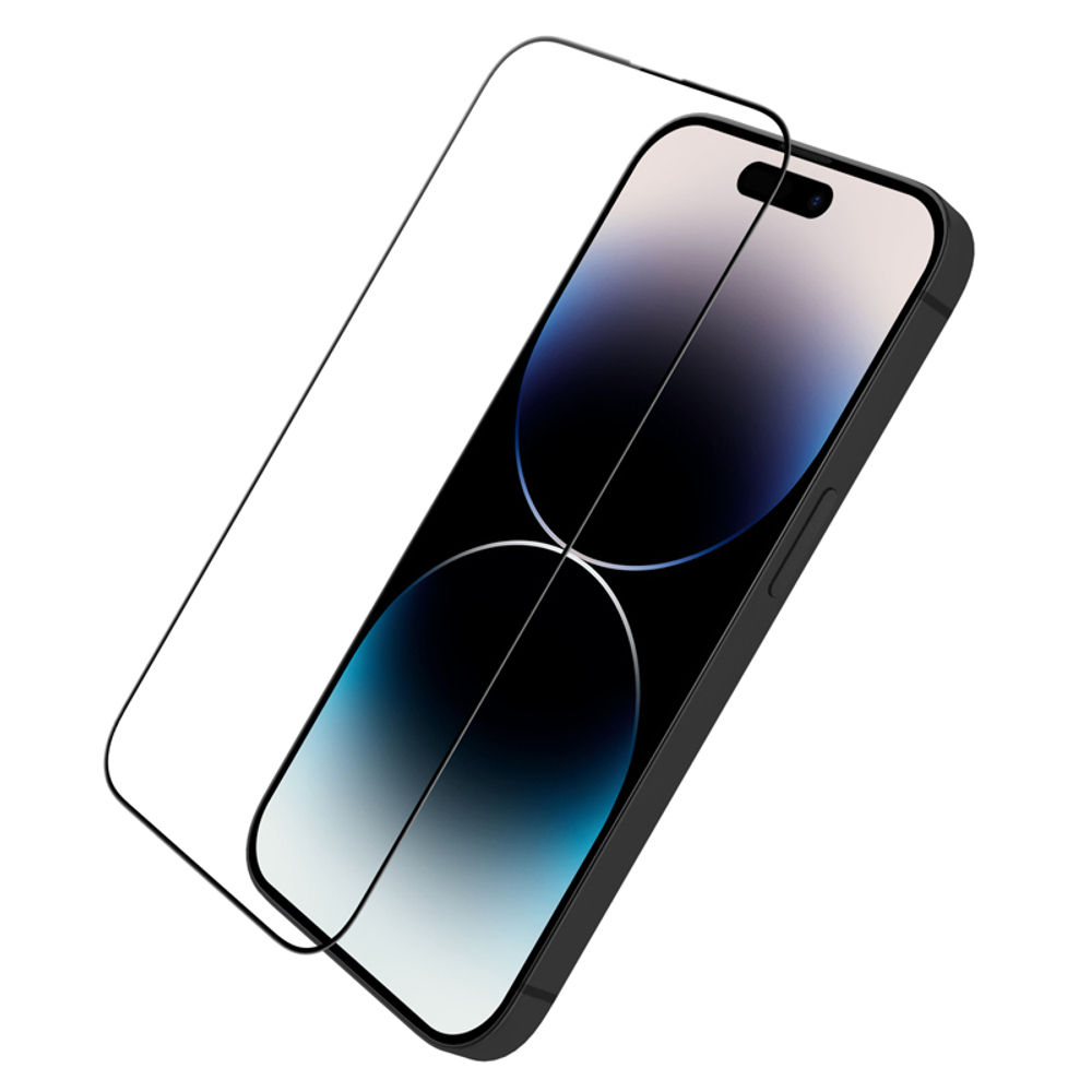 Защитное стекло на экран 6D для iPhone 15 Plus, тонкие черные рамками и олеофобное покрытие, G-Rhino