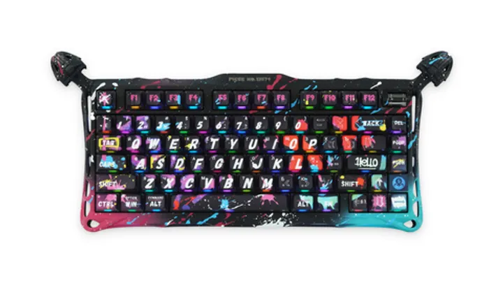 GravaStar Mercury V75 Pro — Neon Graffiti