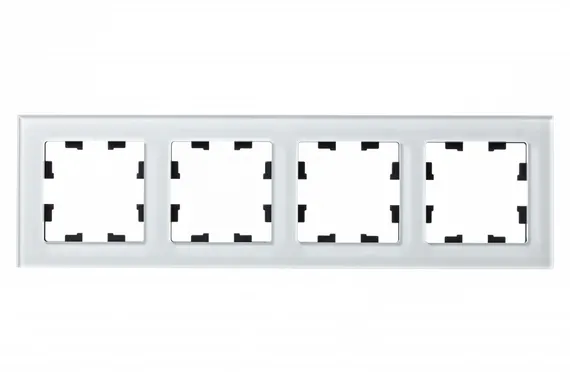 Рамка стеклянная на 4 поста Systeme Electric AtlasDesign Nature Белый ATN320104