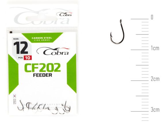 Крючки Cobra FEEDER CF202 №12, 10 шт.