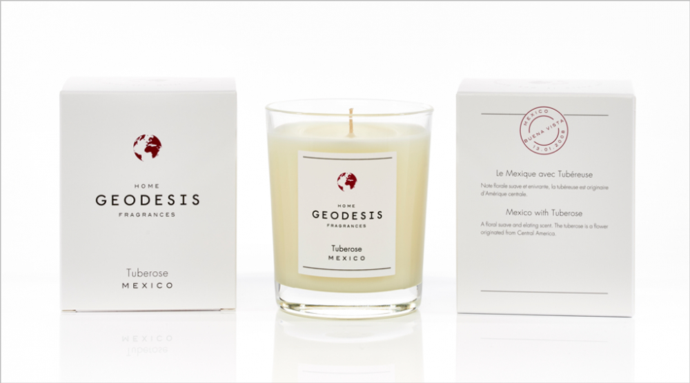 Свеча ароматическая Tuberose Geodesis Белый