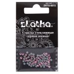 Стразы клеевые стекло 2.4 мм, 360 шт, SS08 №23 розовый (Rose), Zlatka ZRTG-0872