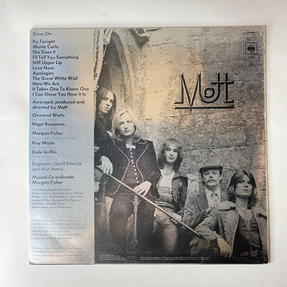Винтажная виниловая пластинка LP Mott Drive On (Нидерланды 1975)