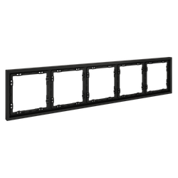 Рамка пластиковая VOLTUM S70 на 5 постов, (черный матовый)