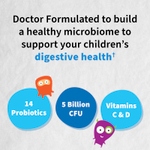 Garden of Life, Компания Dr. Formated Probiotics, органические жевательные таблетки для детей, вкусная органическая клубника и банан, 30 вкусных жевательных таблеток