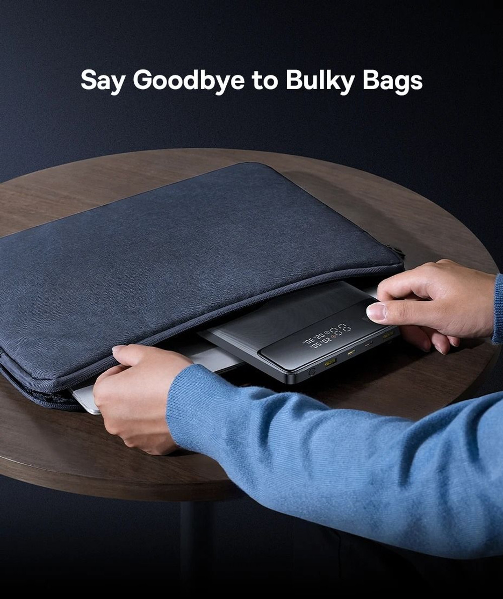 Внешний аккумулятор повербанк чёрный Power Bank 20000mAh 100W BASEUS