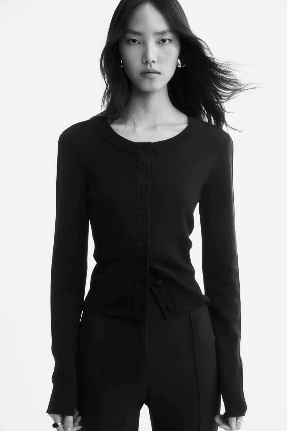 Шерстяной кардиган — Чёрный — H&M 1363639