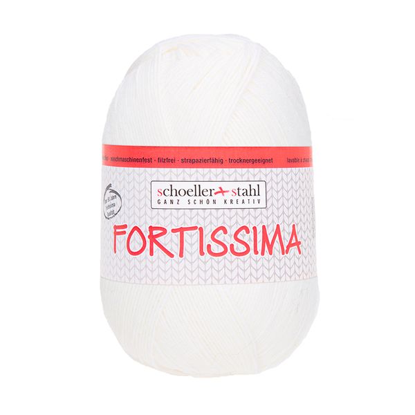 Пряжа Austermann (Аустерманн) Fortissima 100 / уп.5 мот. по 100 г, 420м, белый