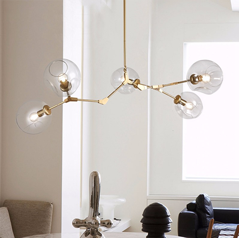 Люстра  BRANCHING BUBBLE CHANDELIER 5 by LINDSEY ADELMAN ( GOLD )