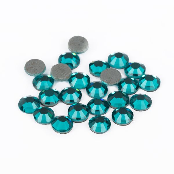 Стразы клеевые стекло 4.7 мм, 5х24 шт, SS20 №09 бирюзовый (Blue Zircon), Zlatka ZRTG-2024