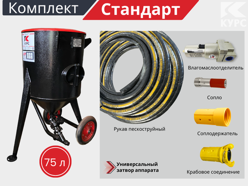 Комплект СТАНДАРТ на базе пескоструйного аппарата PSТ-75