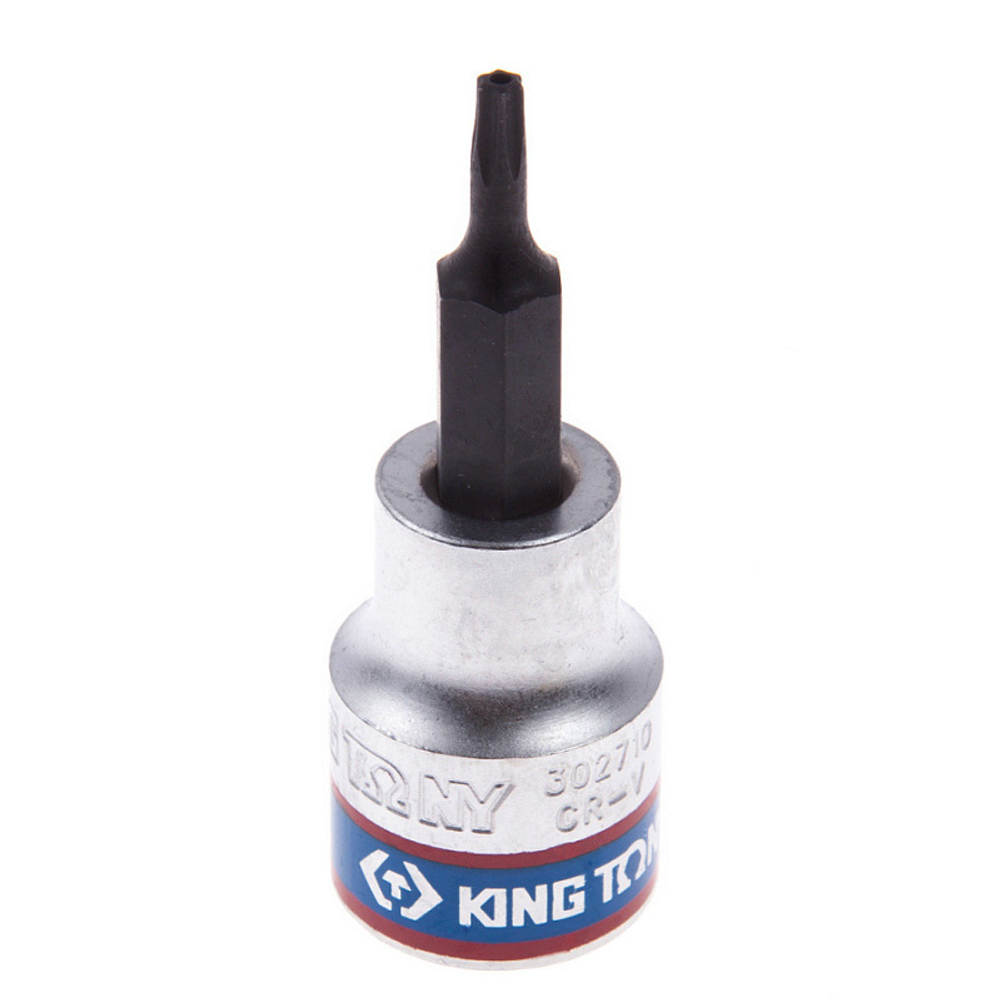KING TONY (302710) Насадка (бита) торцевая 3/8", L = 50 мм, TORX с отверстием, T10