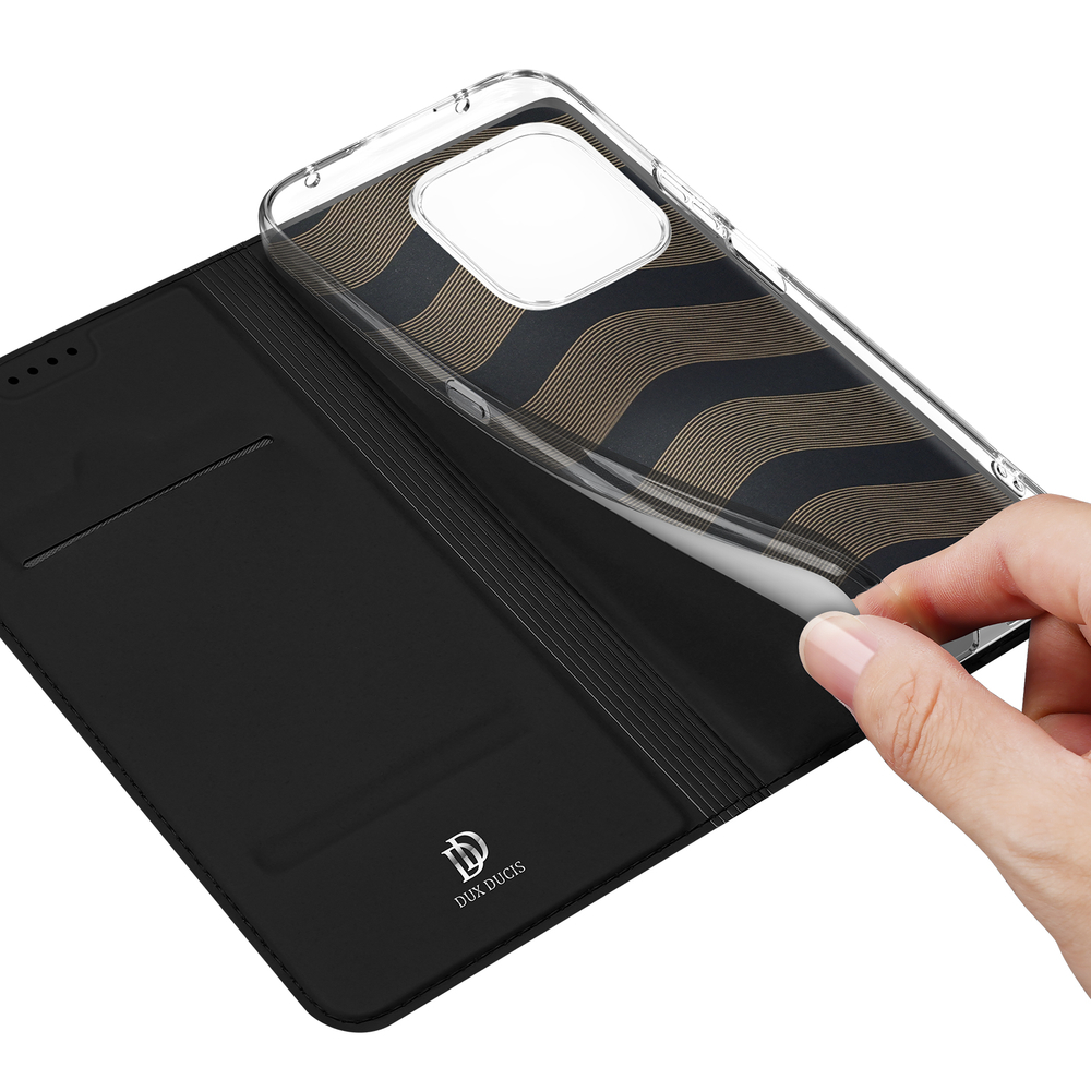 Чехол книжка из кожи черного цвета для смартфона Honor 600 Smart и X7e Plus, серия Skin Pro Series от Dux Ducis