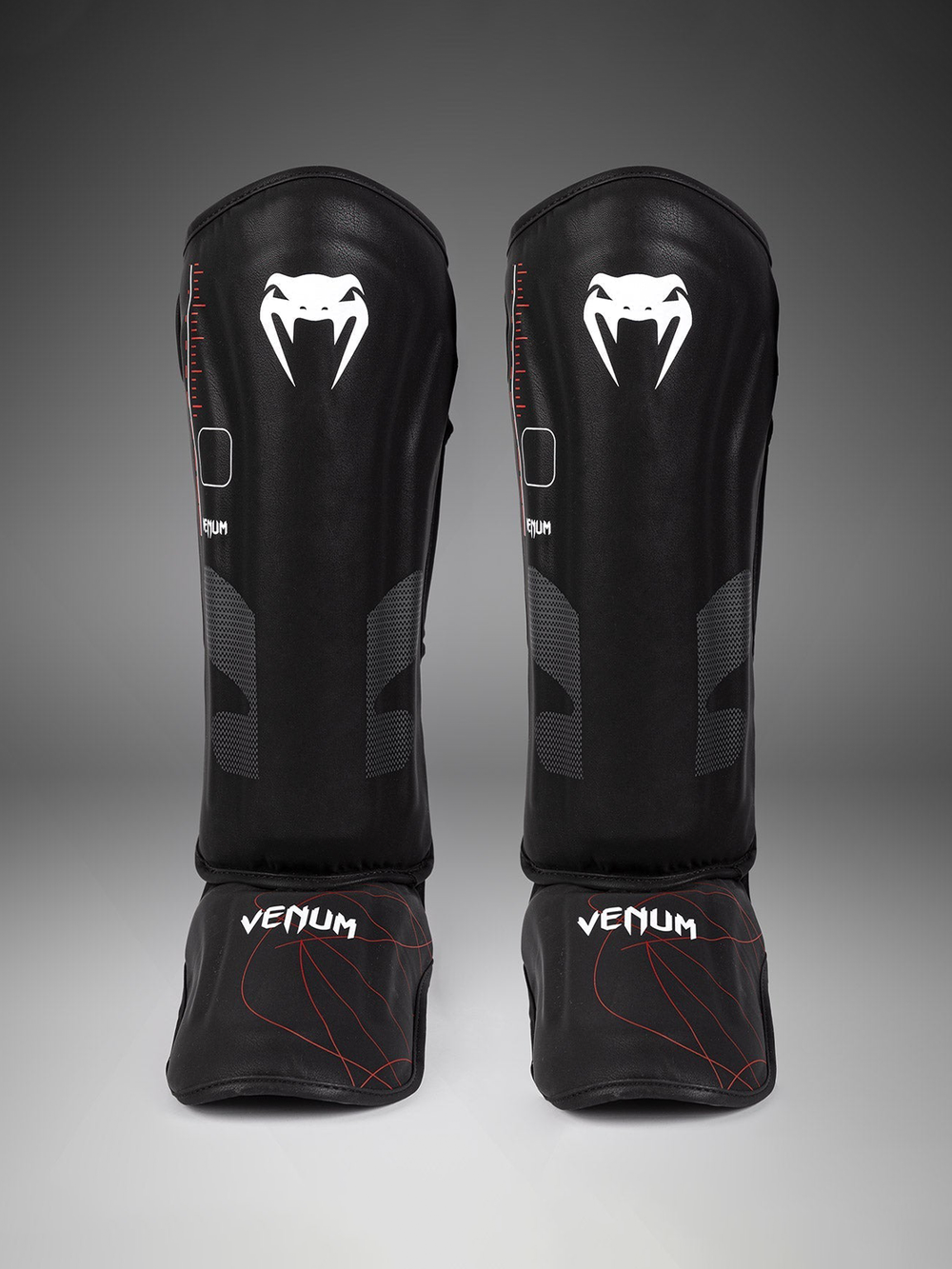 Щитки Venum Tactical XT Black/Fire Red