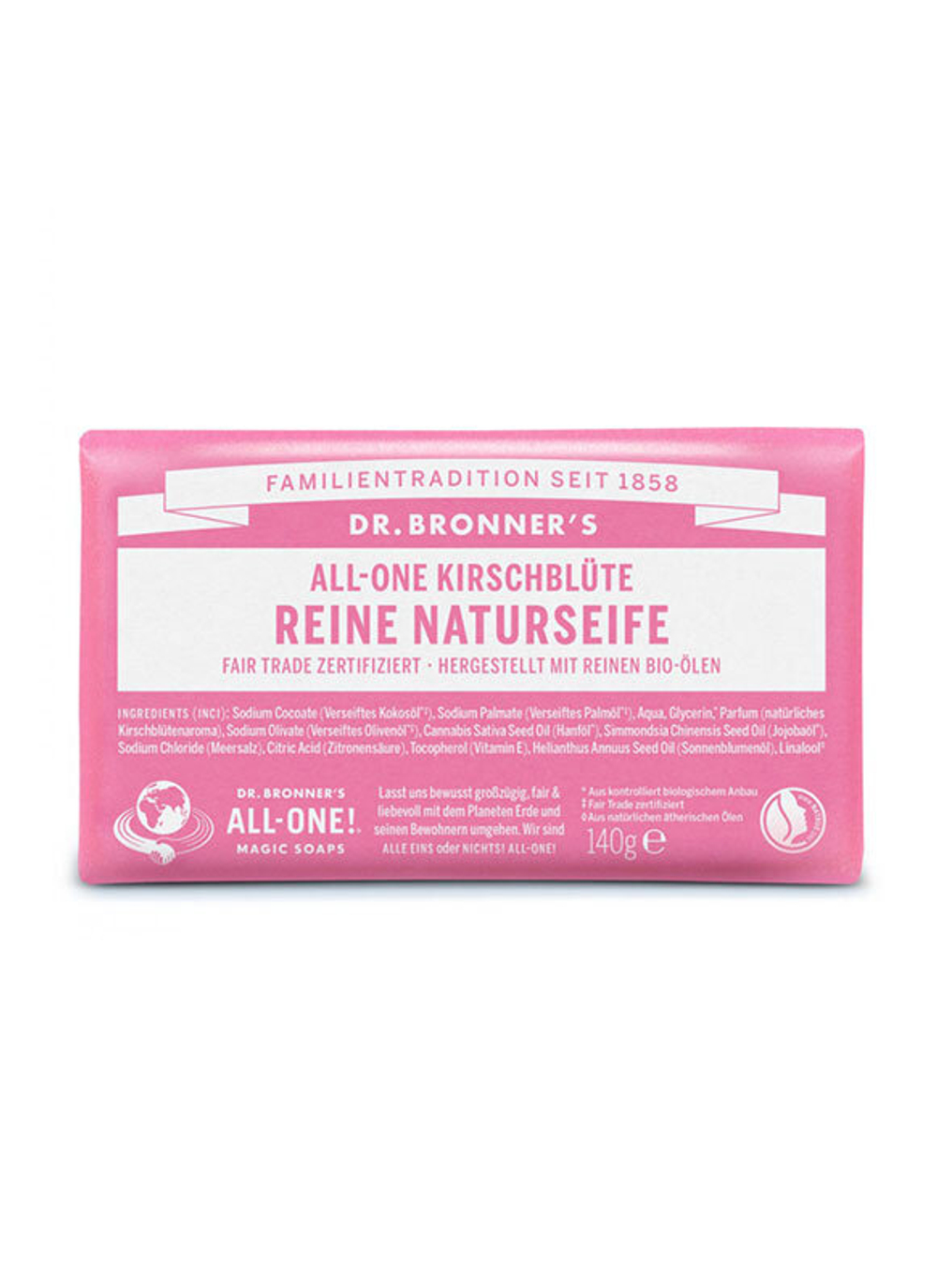 Натуральное мыло Dr. Bronner's с ароматом вишневого цвета Dr. Bronner’s, 140 гр