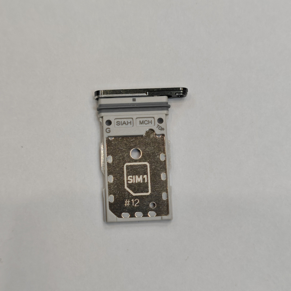 Сим лоток для Samsung S23 Ultra (S918) Держатель Sim. Оригинальное качество (Цвет: Кремовый / Золотистый)