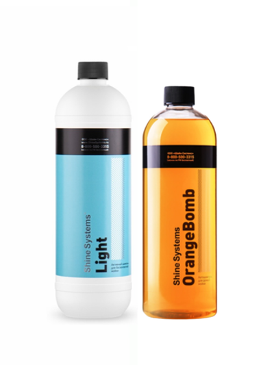 Shine Systems набор для двухфазной мойки OrangeBomb+Light 900мл