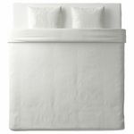 Комплект постельного белья IKEA NATTJASMIN (НАТТЭСМИН ), Двуспальный, Белый, 240х220, 50х80 см